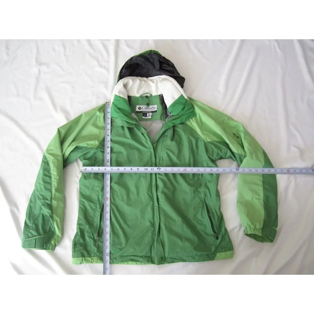 Women Columbia Omni Tech Bugaboo Waterproof‎ Full Zip Hood Jacket Sz L (WS71)